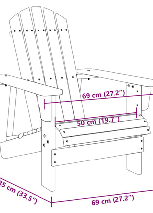 Stoel Adirondack 69x85x90,5 cm massief vurenhout