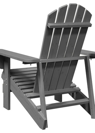 Stoel Adirondack 69x85x90,5 cm massief vurenhout grijs