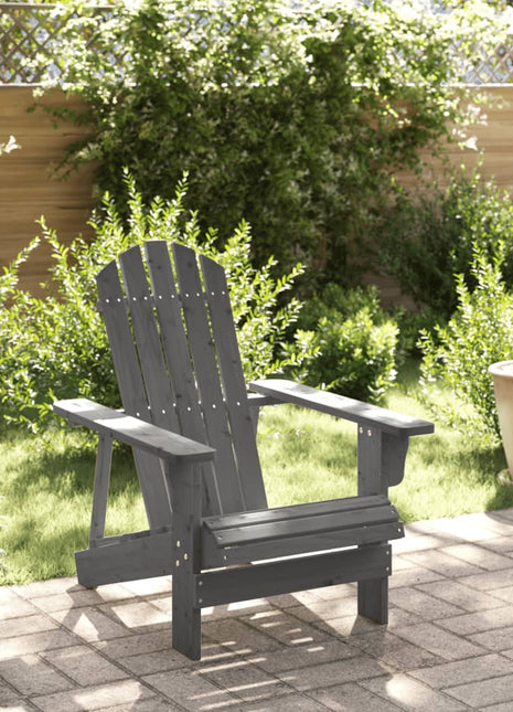 Stoel Adirondack 69x85x90,5 cm massief vurenhout grijs