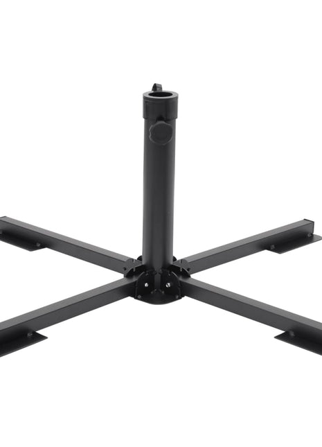 Parasolvoet inklapbaar voor Ø38/48 mm stok staal glanzend zwart