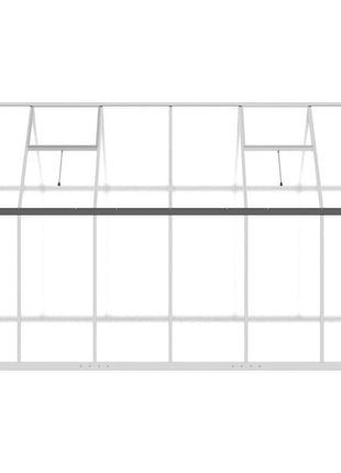 Tuinkas met basisframe 334x169x195 cm aluminium zilverkleurig