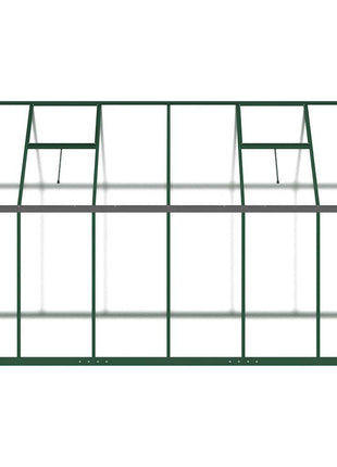 Tuinkas met basisframe 334x169x195 cm aluminium groen