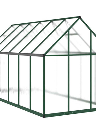 Tuinkas met basisframe 334x169x195 cm aluminium groen