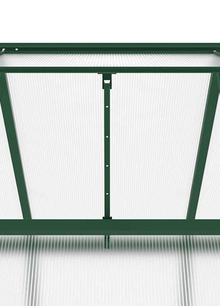 Tuinkas met basisframe 334x169x195 cm aluminium groen