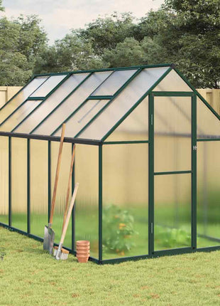 Tuinkas met basisframe 334x169x195 cm aluminium groen