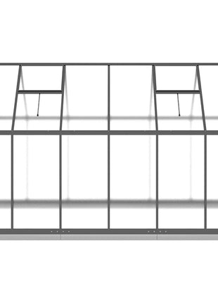 Tuinkas met basisframe 334x169x202 cm aluminium antracietkleur