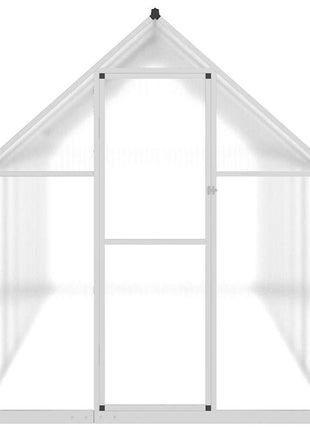 Tuinkas met basisframe 445x169x195 cm aluminium zilverkleurig