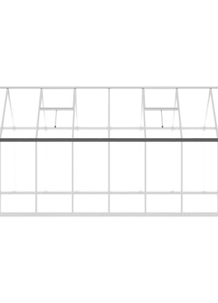 Tuinkas met basisframe 445x169x195 cm aluminium zilverkleurig