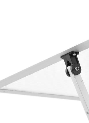 Tuinkas met basisframe 445x169x195 cm aluminium zilverkleurig