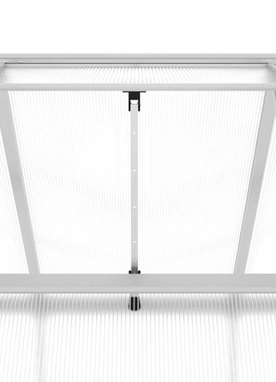 Tuinkas met basisframe 445x169x195 cm aluminium zilverkleurig