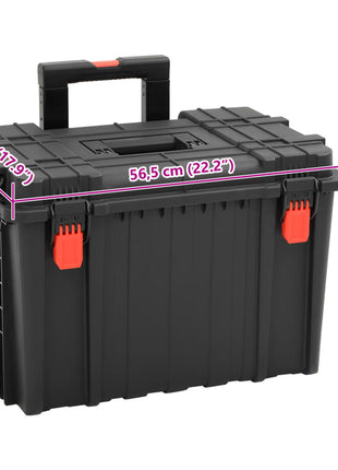 Flightcase draagbaar 56,5x45,5x48 cm PP zwart
