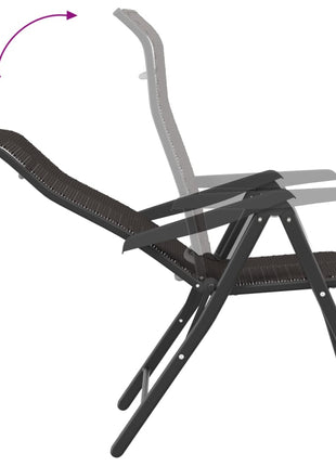 Tuinstoelen 4 st inklapbaar poly rattan zwarte koffiekleur