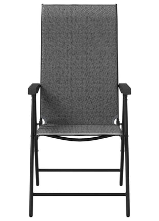 Tuinstoelen 4 st inklapbaar poly rattan grijs