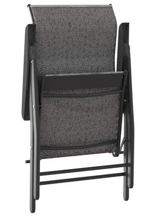 Tuinstoelen 4 st inklapbaar poly rattan grijs
