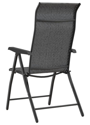 Tuinstoelen 4 st inklapbaar poly rattan grijs