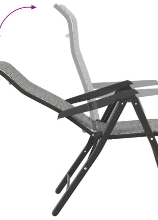 Tuinstoelen 4 st inklapbaar poly rattan grijs