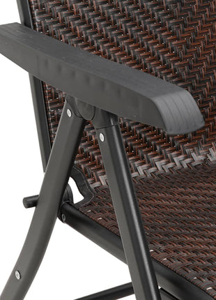 Tuinstoelen 8 st inklapbaar poly rattan bruin