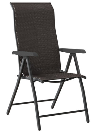 Tuinstoelen 8 st inklapbaar poly rattan zwarte koffiekleur