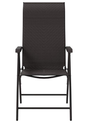 Tuinstoelen 8 st inklapbaar poly rattan zwarte koffiekleur