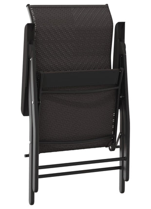 Tuinstoelen 8 st inklapbaar poly rattan zwarte koffiekleur