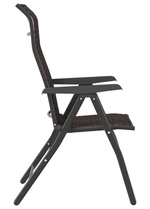 Tuinstoelen 8 st inklapbaar poly rattan zwarte koffiekleur