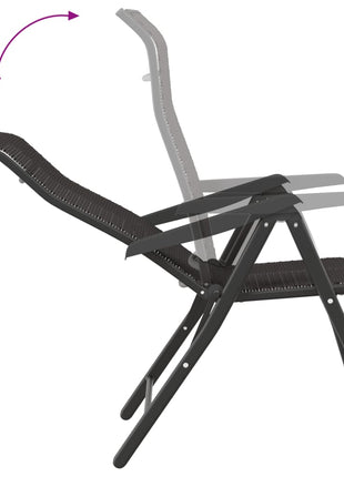 Tuinstoelen 8 st inklapbaar poly rattan zwarte koffiekleur