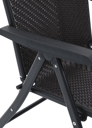 Tuinstoelen 8 st inklapbaar poly rattan zwarte koffiekleur