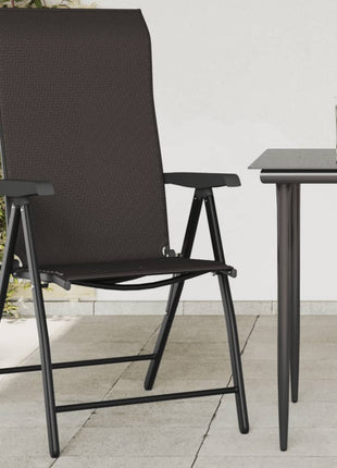 Tuinstoelen 8 st inklapbaar poly rattan zwarte koffiekleur