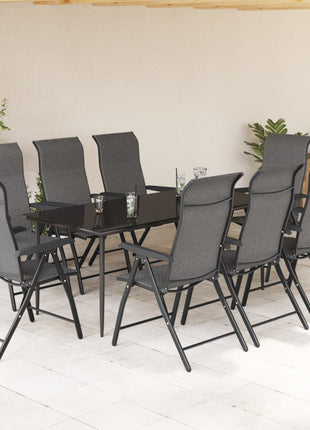 Tuinstoelen 8 st inklapbaar poly rattan grijs