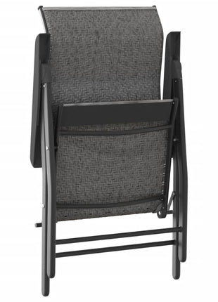 Tuinstoelen 8 st inklapbaar poly rattan grijs