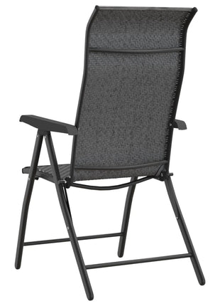 Tuinstoelen 8 st inklapbaar poly rattan grijs