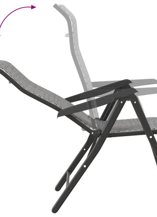 Tuinstoelen 8 st inklapbaar poly rattan grijs