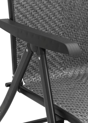 Tuinstoelen 8 st inklapbaar poly rattan grijs