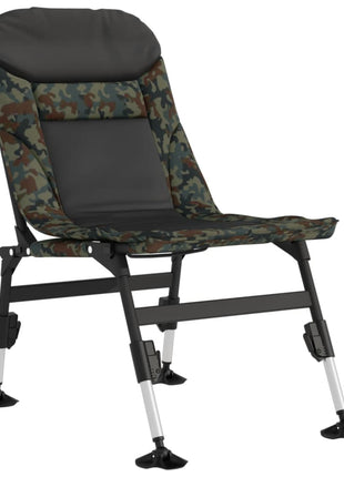 Visstoel met verstelbare modderpoten inklapbaar camouflage