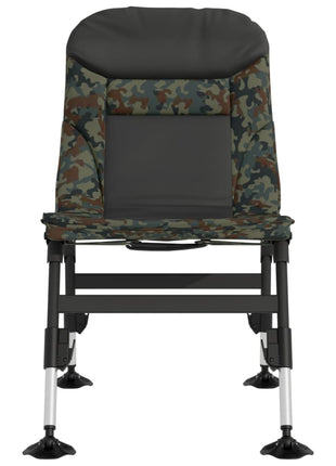 Visstoel met verstelbare modderpoten inklapbaar camouflage