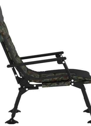 Visstoel met armleuning inklapbaar camouflage