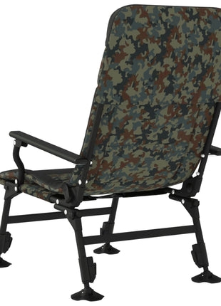 Visstoel met armleuning inklapbaar camouflage