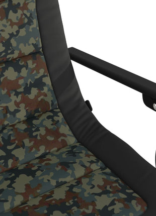 Visstoel met armleuning inklapbaar camouflage