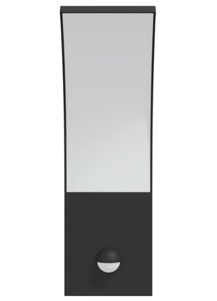 Buitenwandlampen 2 st LED met sensors gegoten aluminium zwart