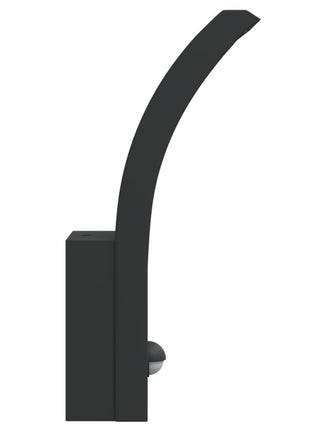 Buitenwandlampen 2 st LED met sensors gegoten aluminium zwart