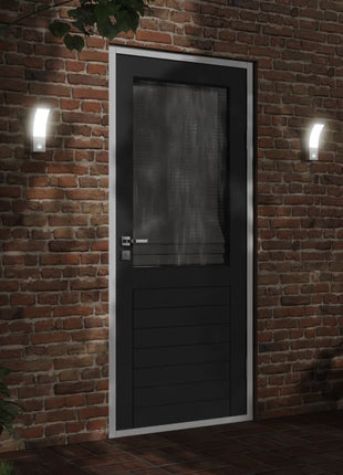 Buitenwandlampen 2 st LED met sensors gegoten aluminium wit