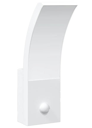 Buitenwandlampen 2 st LED met sensors gegoten aluminium wit