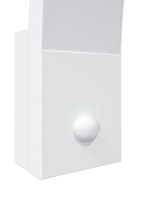 Buitenwandlampen 2 st LED met sensors gegoten aluminium wit