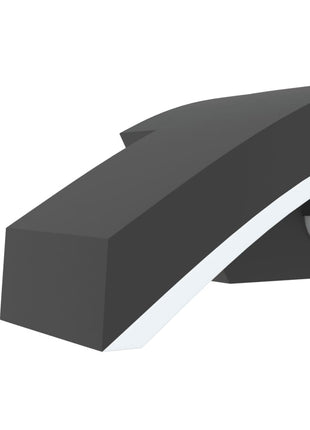 Buitenwandlampen 2 st LED met sensors gegoten aluminium zwart