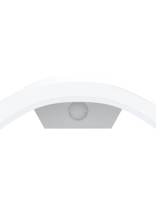 Buitenwandlampen 2 st LED met sensors gegoten aluminium wit