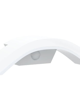 Buitenwandlampen 2 st LED met sensors gegoten aluminium wit
