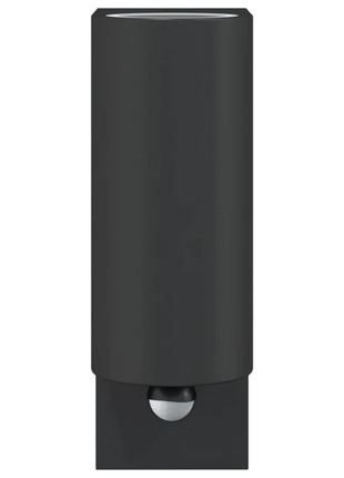 Buitenwandlampen 2 st met sensors gegoten aluminium zwart