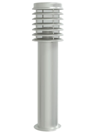 Buitenvloerlamp 60 cm roestvrijstaal zilverkleurig