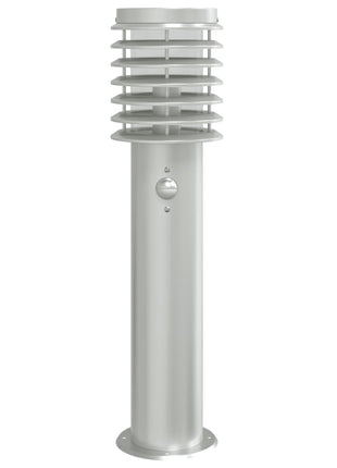 Buitenvloerlampen 3 st met sensors 60 cm roestvrijstaal zilver