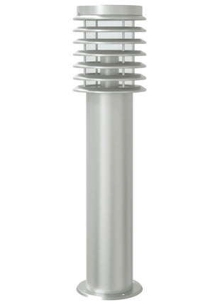 Buitenvloerlampen 3 st met sensors 60 cm roestvrijstaal zilver
